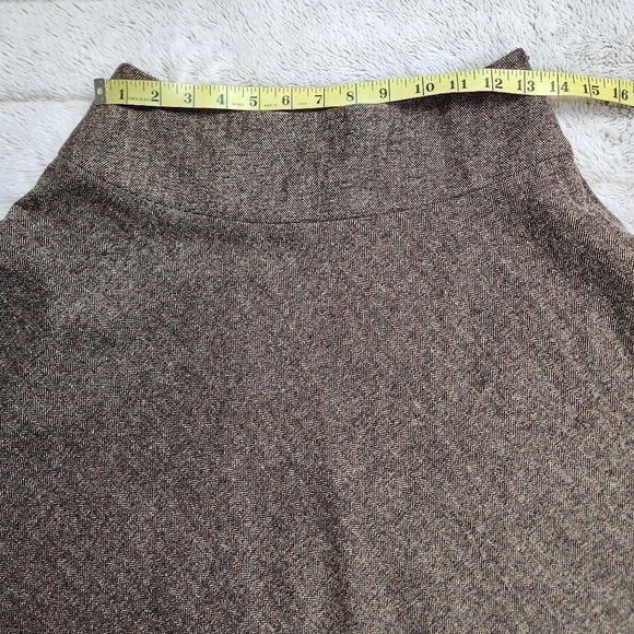 Skirt & blazer set blend herringbone pattern brown colors Size 2 SPIEGEL - Picture 15 of 16